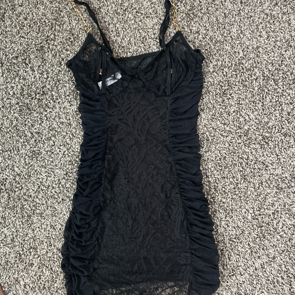 Elegant Black Lace Chemise
